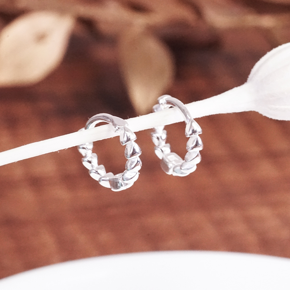 純銀 細語連綿 易扣耳環 925純銀耳環 女生耳環 男生耳環 耳骨耳環