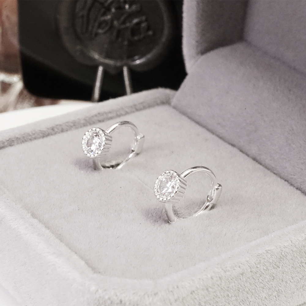 純銀 閃耀星冠 易扣耳環 925純銀耳環 女生耳環