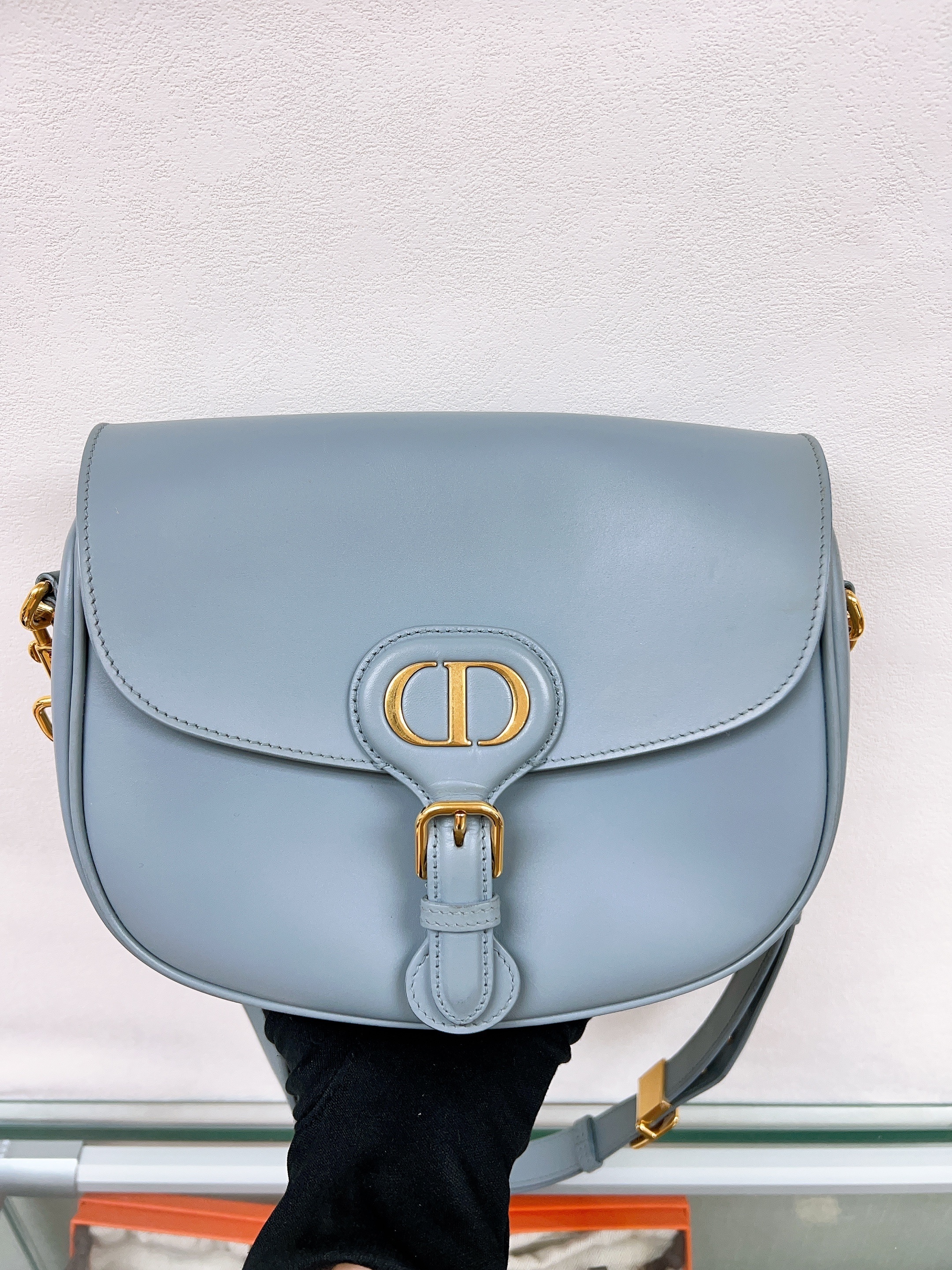 Dior bobby medium stone blue