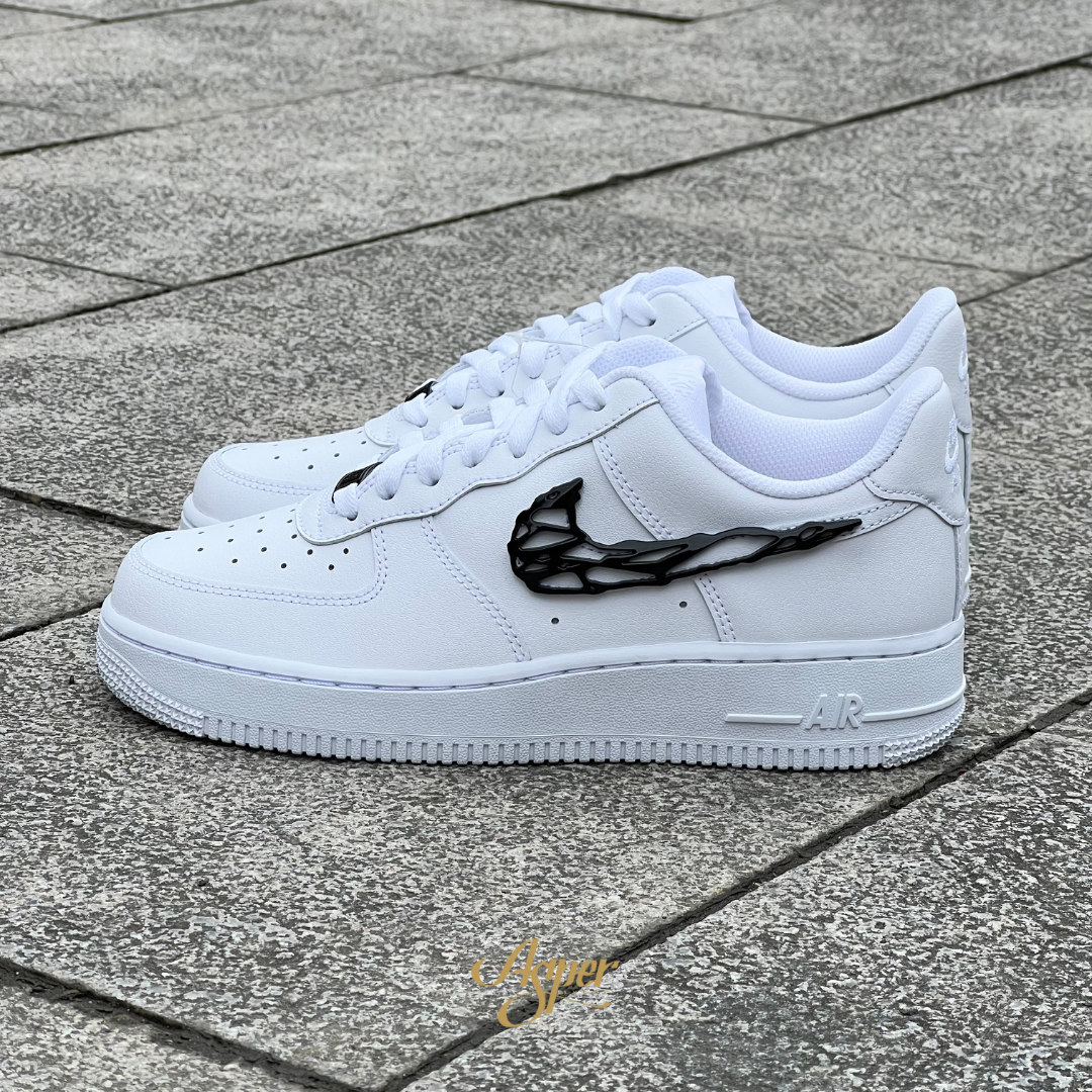 NIKE W AIR FORCE 1 液態金屬黑勾 猛毒 女鞋 IF1686-101
