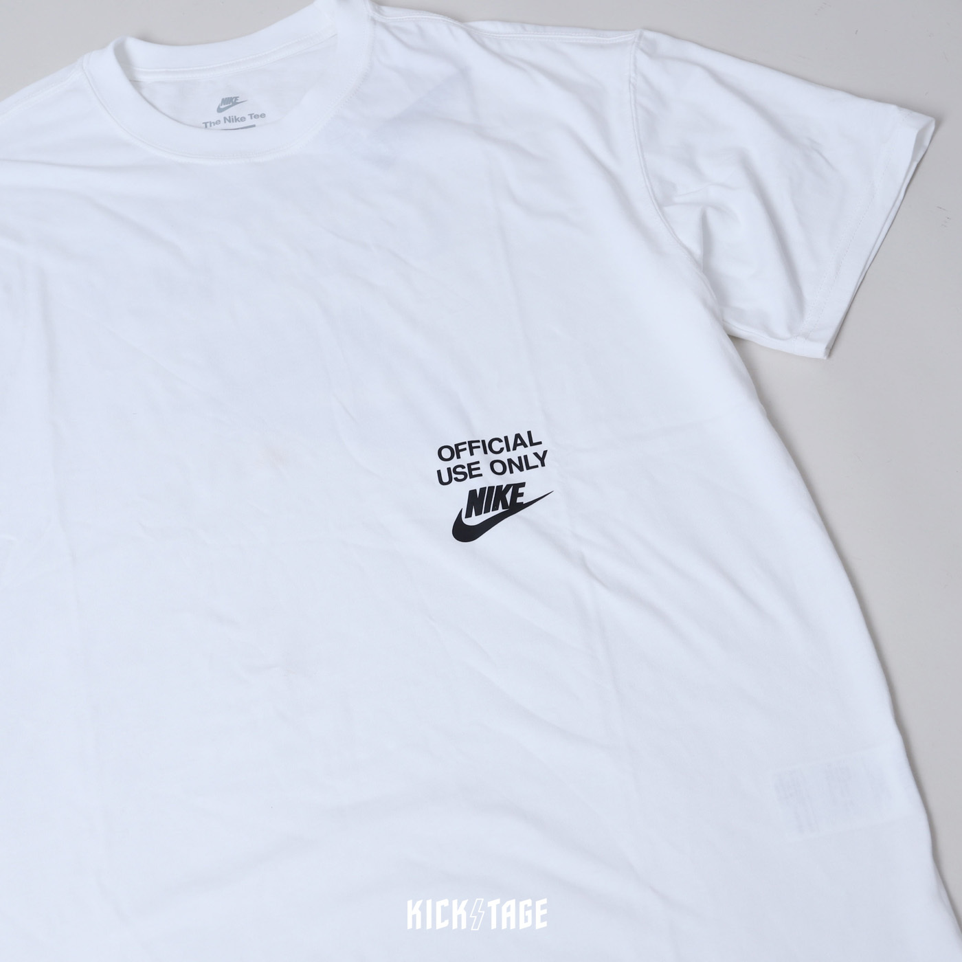 男女款 NIKE M90 OC REMIX 後背大LOGO 運動短袖T 白【HJ0775-100】