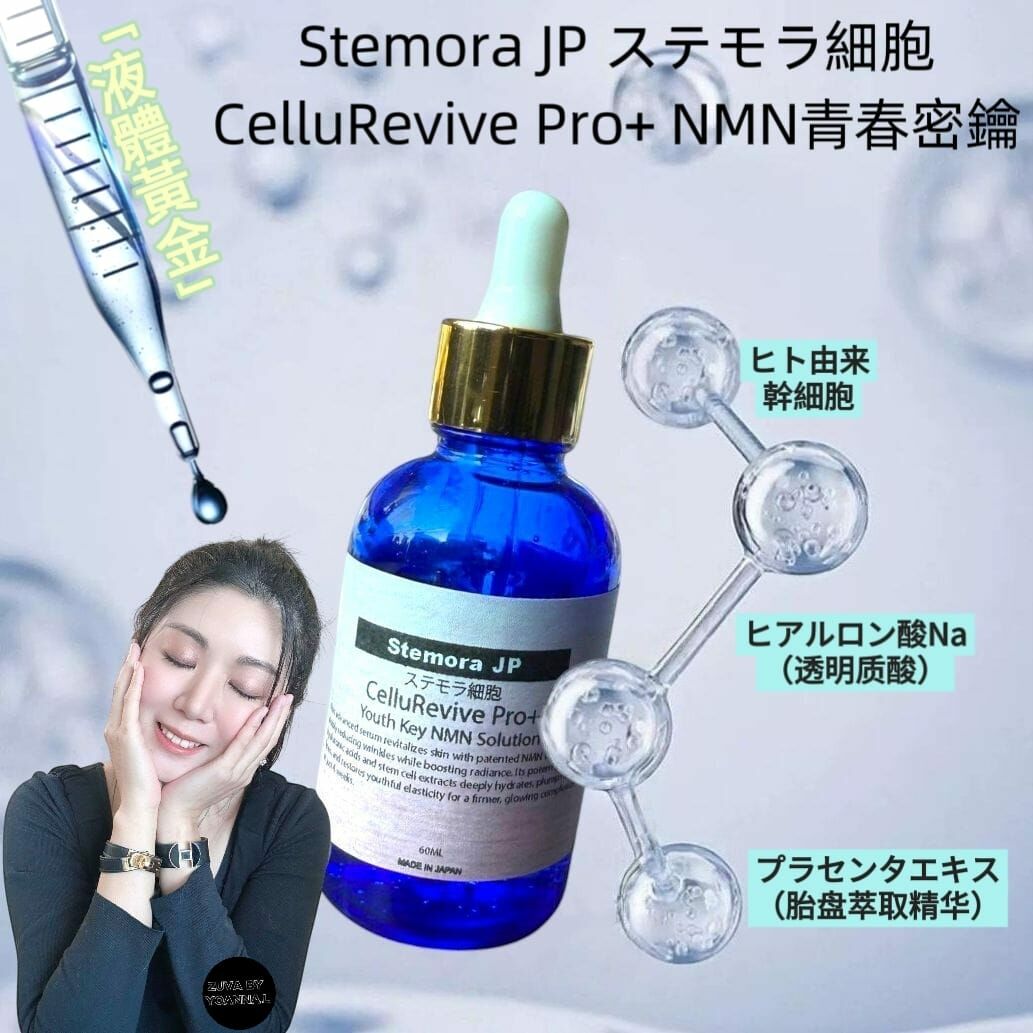 ( 睡前塗的拉提術 ) Stemora JP ステモラ細胞CelluRevive Pro+ NMN青春密鑰60ml ( 增量裝）R725🎁Stemora JP 元旦跨年優惠💥買3支送1 支💥（ 下單任揀4支）
