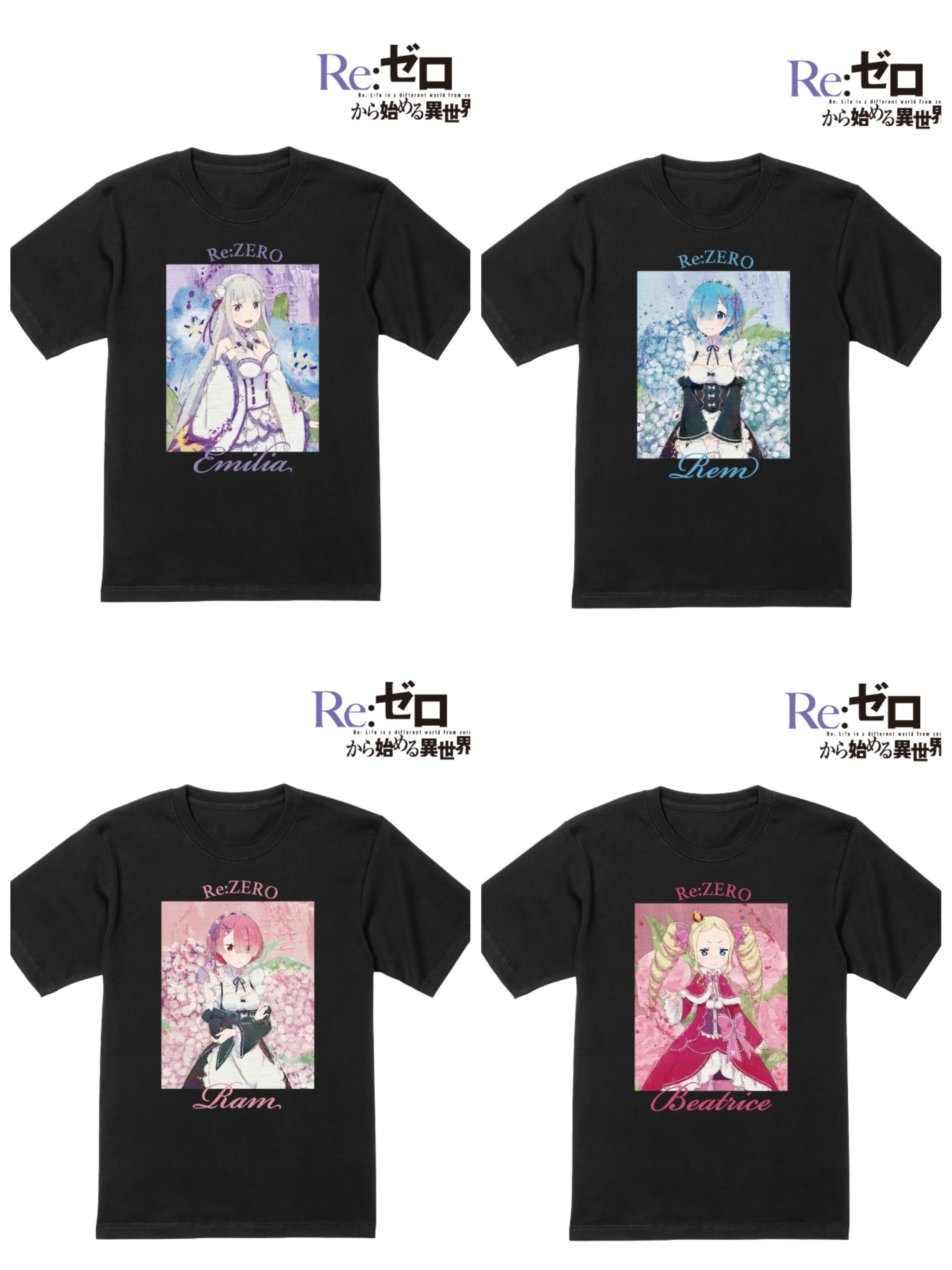 AB86952 預訂 2025/7月 Re:ゼロから始める異世界生活 grunge CANVAS Tシャツ