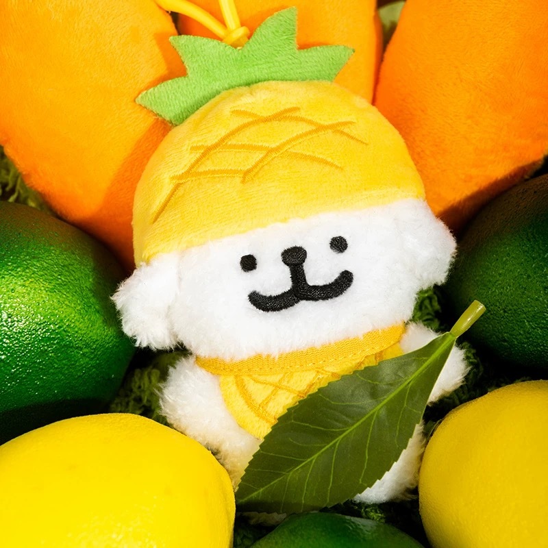 MALTESE 線條小狗 水果系列 吊飾 鑰匙圈 / 預購