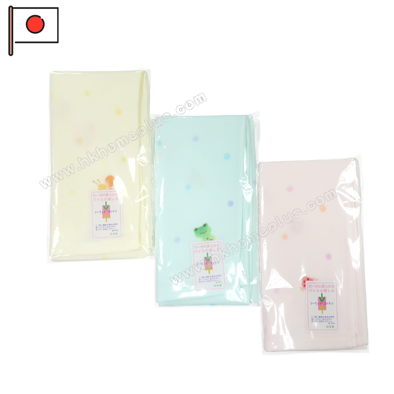 日本製 紗巾面毛巾底 洗面毛巾