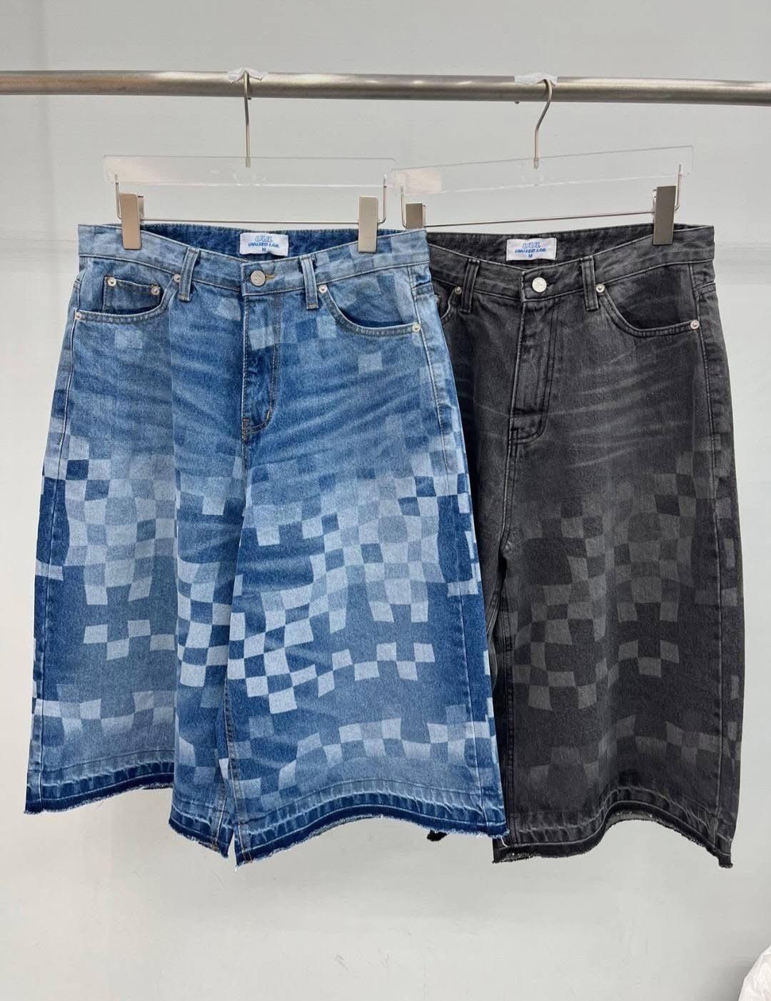 UNUSED 3D 設計感 下擺刷破 牛仔 #短褲