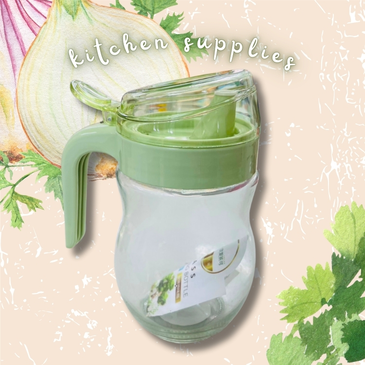 斗六院｜葫蘆型玻璃油壺 500ml + 雙層便當盒超值組