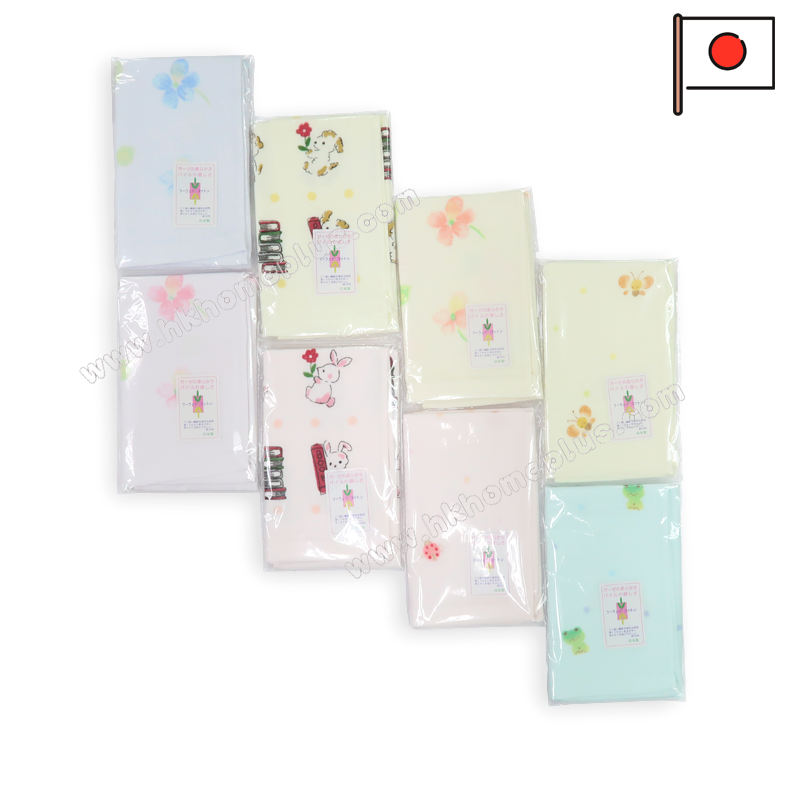 日本製 紗巾面毛巾底方巾