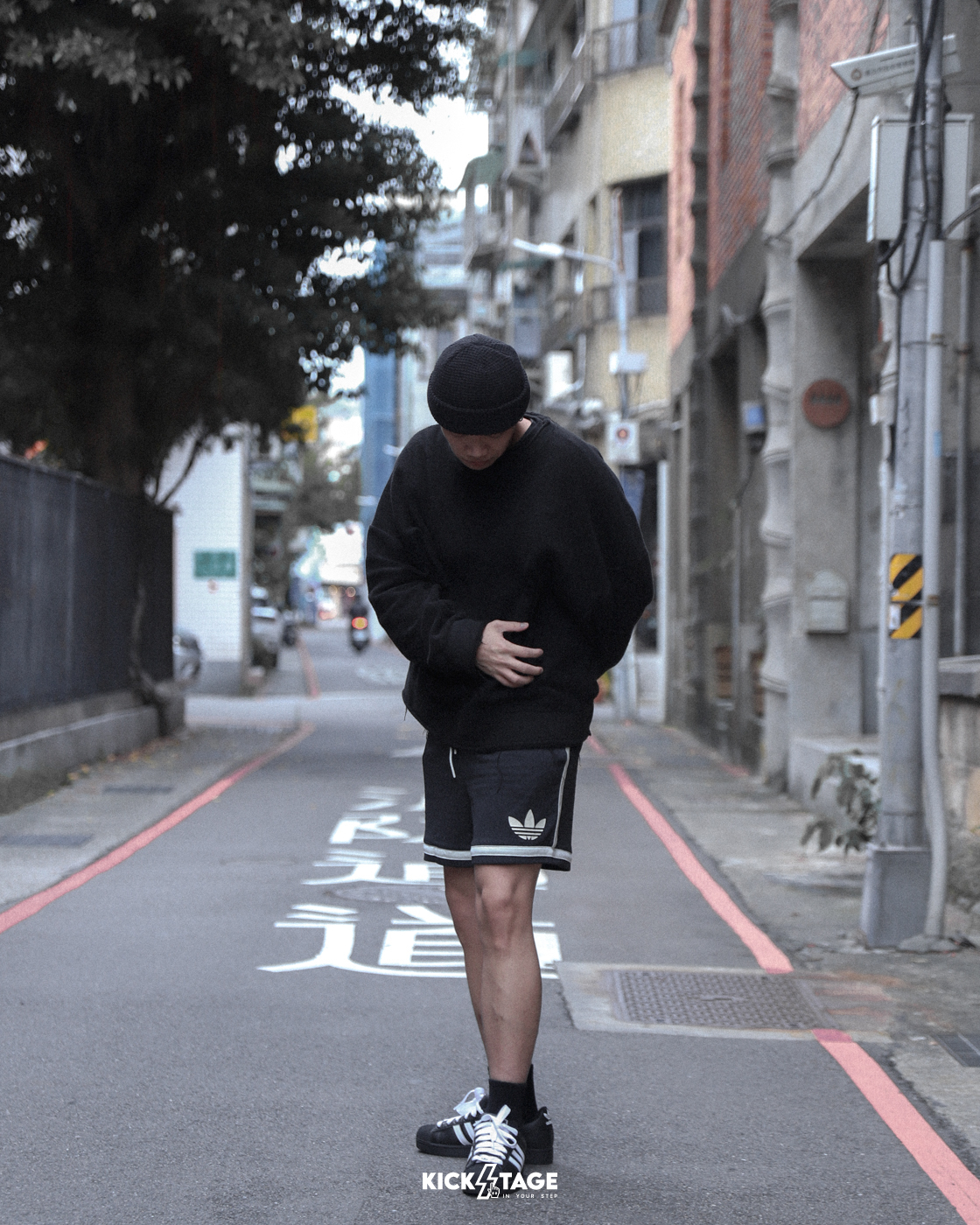ADIDAS Warp Knit Short 男女 三葉草 運動休閒短褲 黑白 透氣【JD5198】