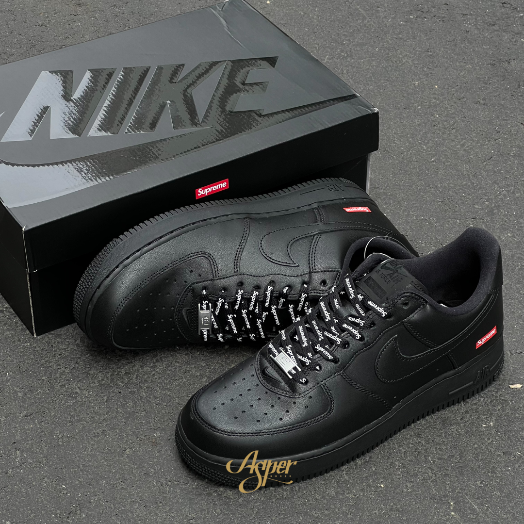 Supreme x Nike Air Force 1 Low 聯名款 全黑 男鞋 CU9225-001