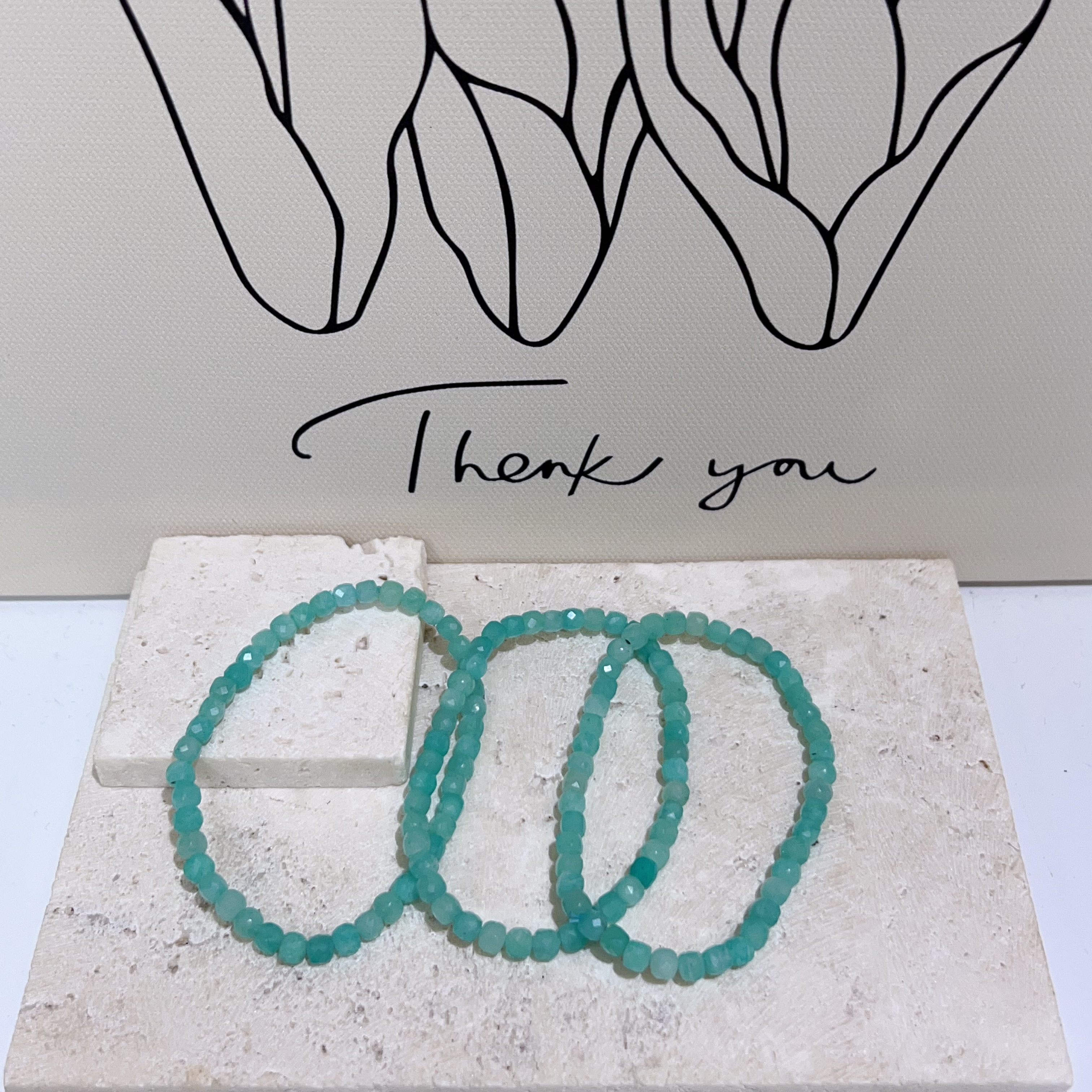 天河石鑽切手串 4mm