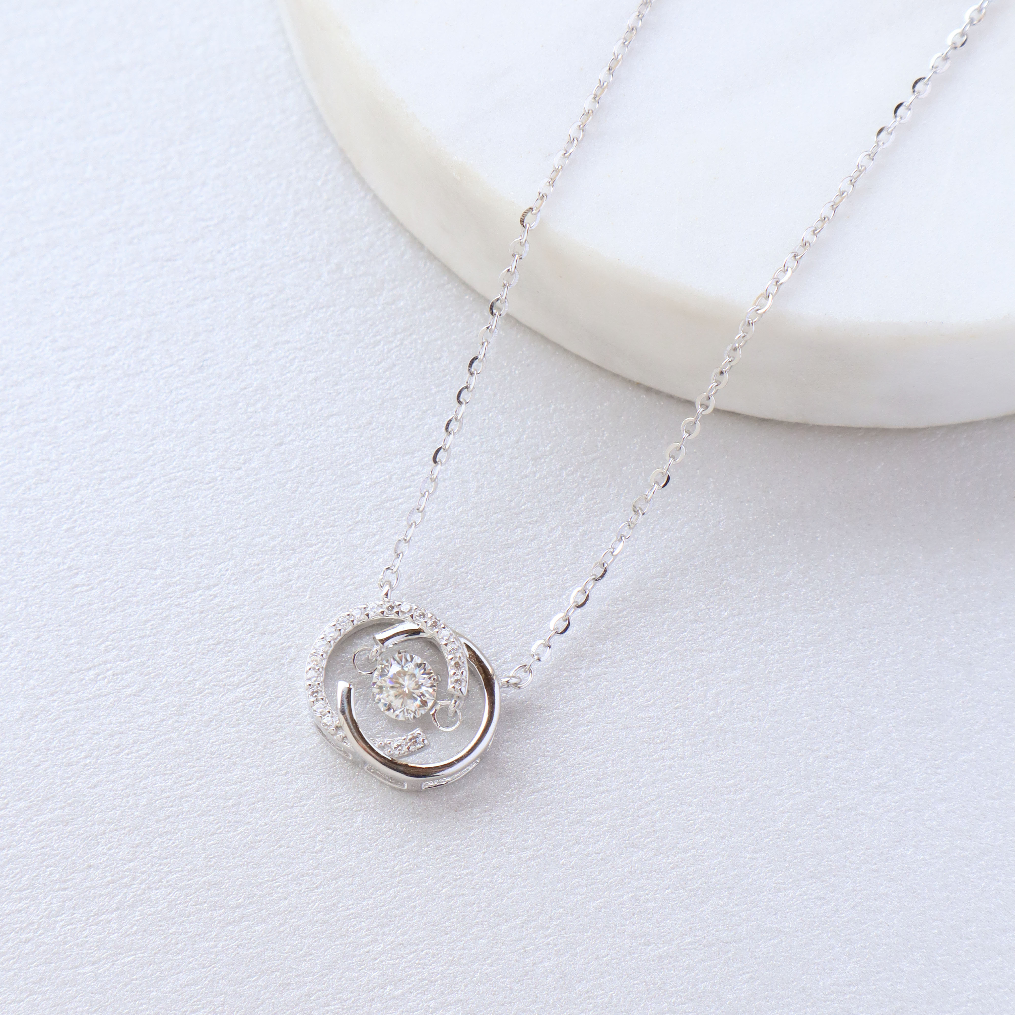 Silver/閃耀瞬刻．莫桑鑽項鍊