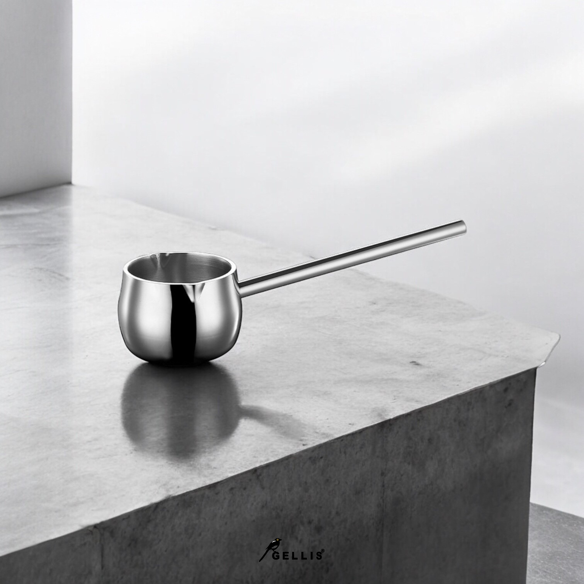 8 cm Nordic系列SUS304節能一體成型厚鑄直柄湯鍋醬料鍋調理鍋_IH爐可用