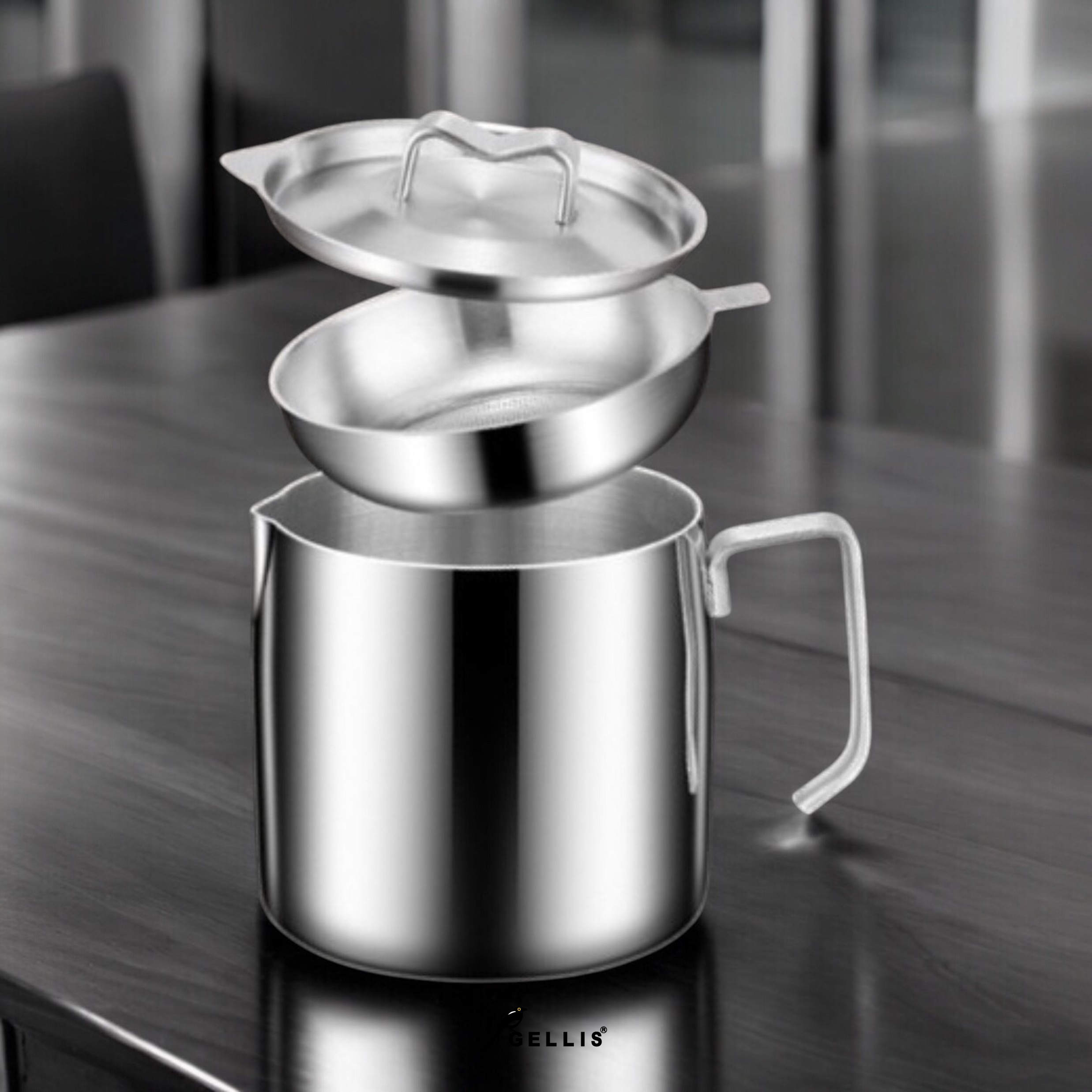 13cm Nordic系列SUS304含蓋節能一體成型厚鑄彎柄多功能濾蓋湯鍋雪平鍋泡麵鍋牛奶鍋咖啡壺濾油鍋_IH爐可用