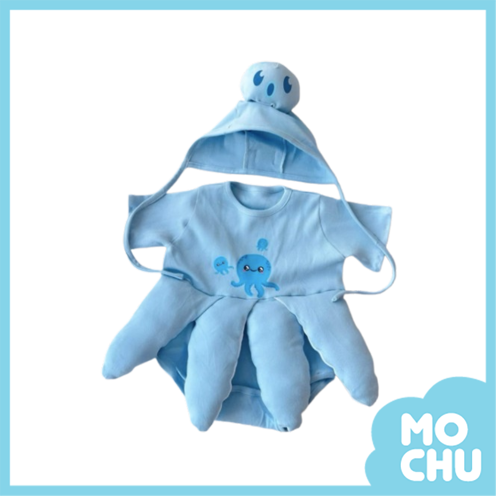八爪章魚寶寶短袖包屁衣