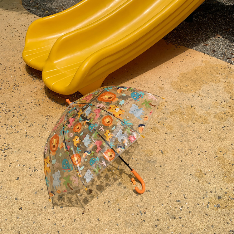 可愛滿版動物透明雨傘