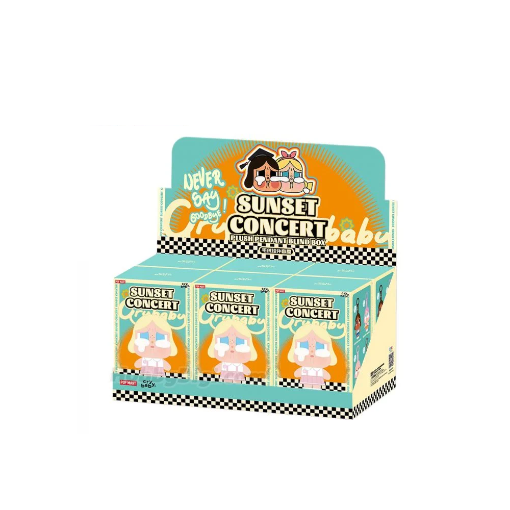 POP MART CRYBABY SUNSET CONCERT SERIES FIGURES 搪膠臉毛絨掛飾 盲盒