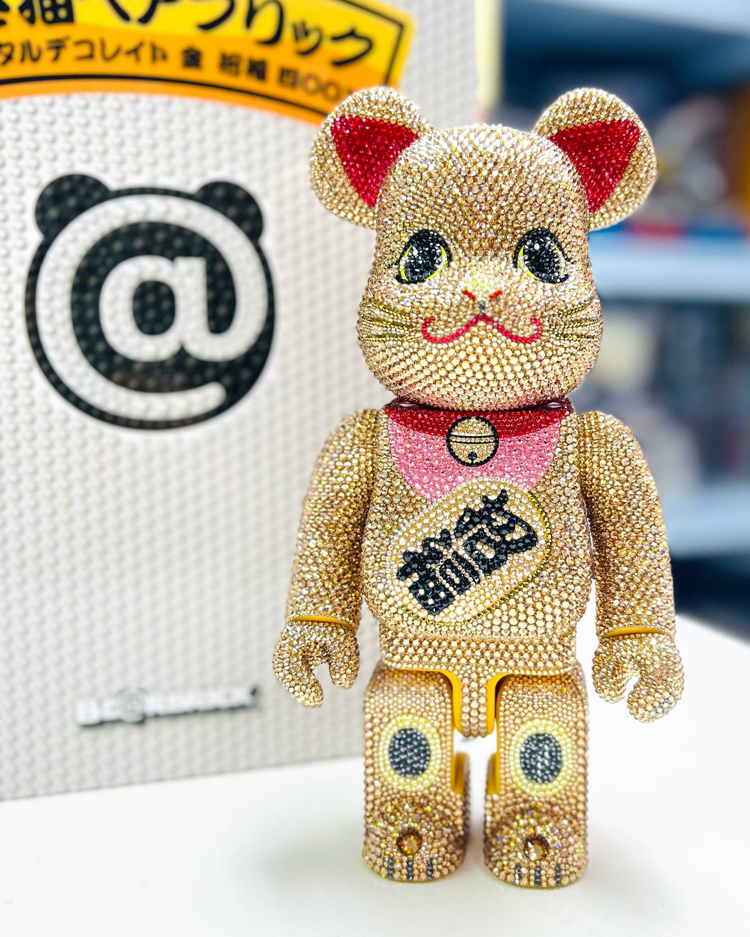 400% BE@RBRICK CRYSTAL DECORATE 招き猫 招福 金