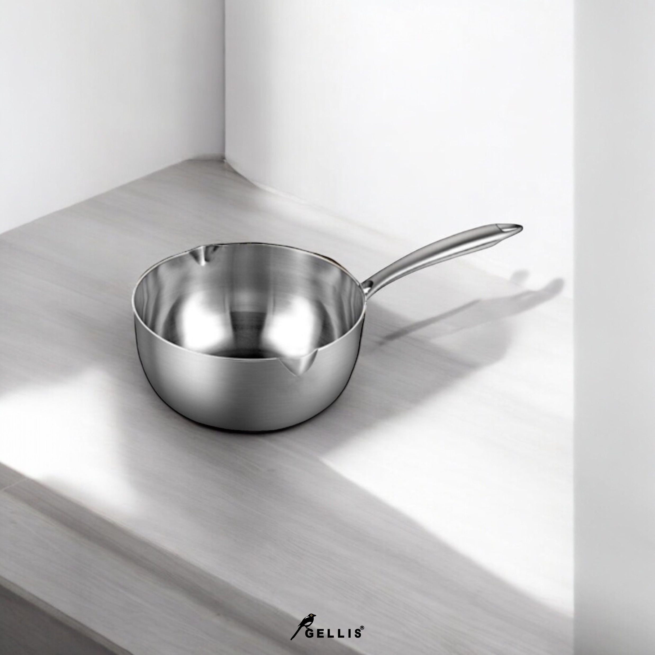 SUS316精鑄20cm節能一體成型無蓋雪平鍋湯鍋泡麵鍋牛奶鍋