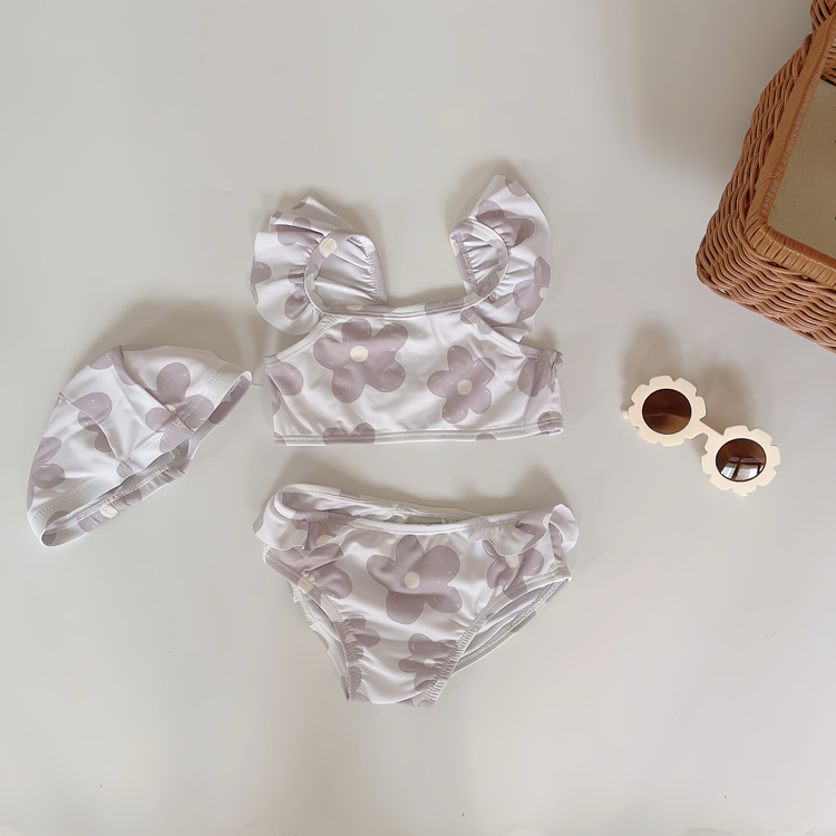 滿版花兩件式泳衣