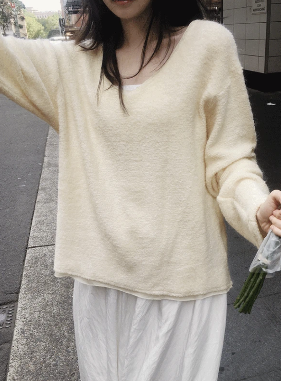 預訂｜SLOWAND #SLOWMADE 忌廉柔感層次上衣 (2 Color)