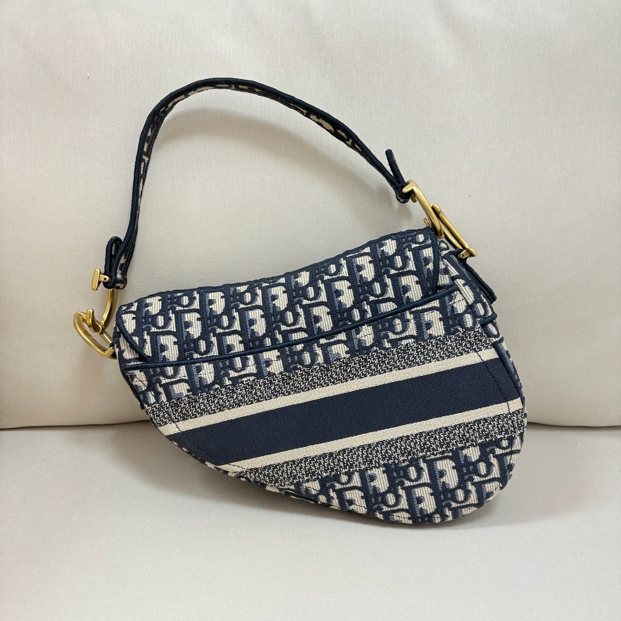 Dior Saddle Bag - Blue / Ghw