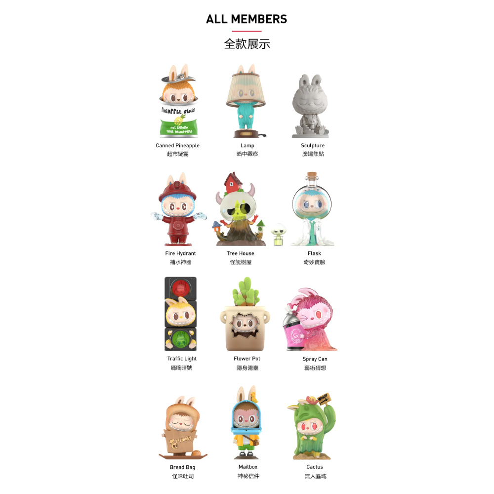 POP MART x How2work LABUBU THE MONSTERS 看不見我系列手辦 SERIES 盲盒