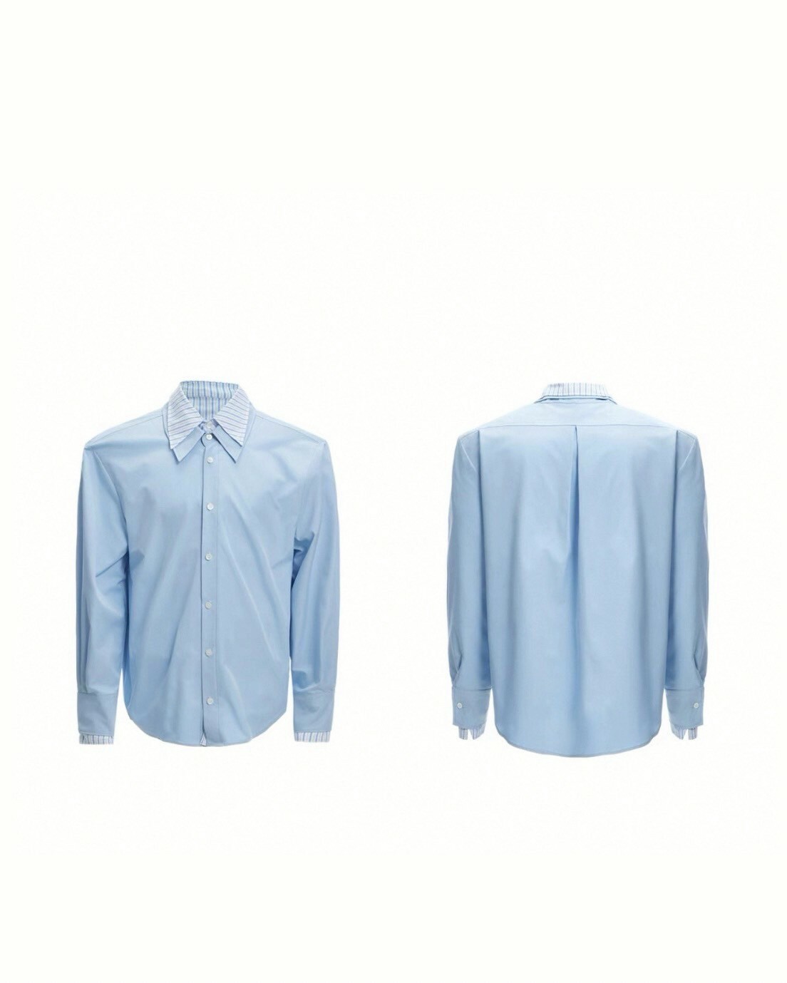 ARGUE 條紋 撞色上衣 假兩件 設計感 #襯衫