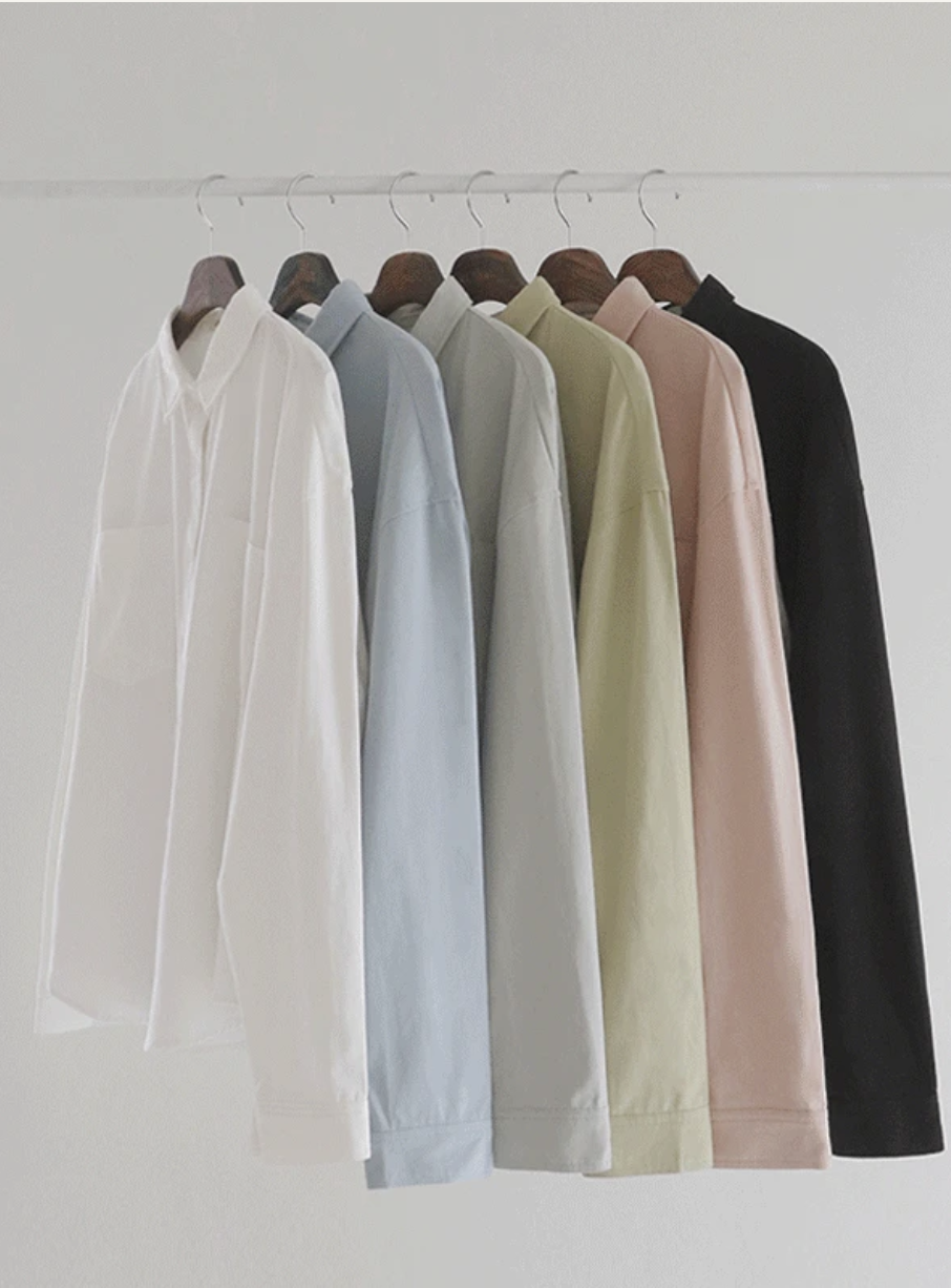 預訂｜SLOWAND #SLOWMADE 雙口袋車線感恤衫 (6 Color)