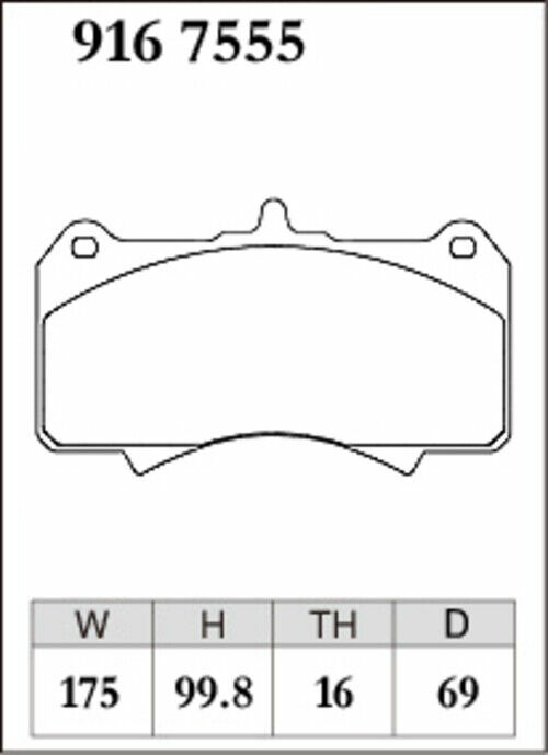 DIXCEL M BRAKE PAD AP CP8520 CP7555