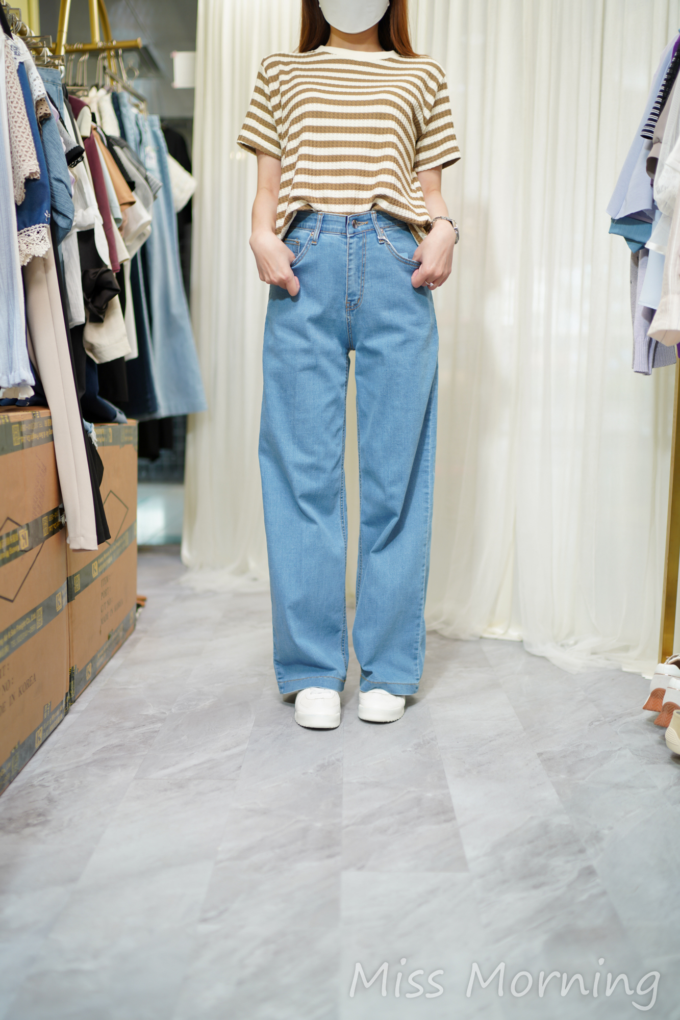 舒適清新條子衫(14513)