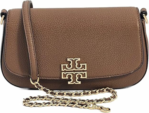 [S] TORY BURCH BRITTEN CONVERTIBLE CROSSBODY,MOOSE, 138772-909 (STB649)