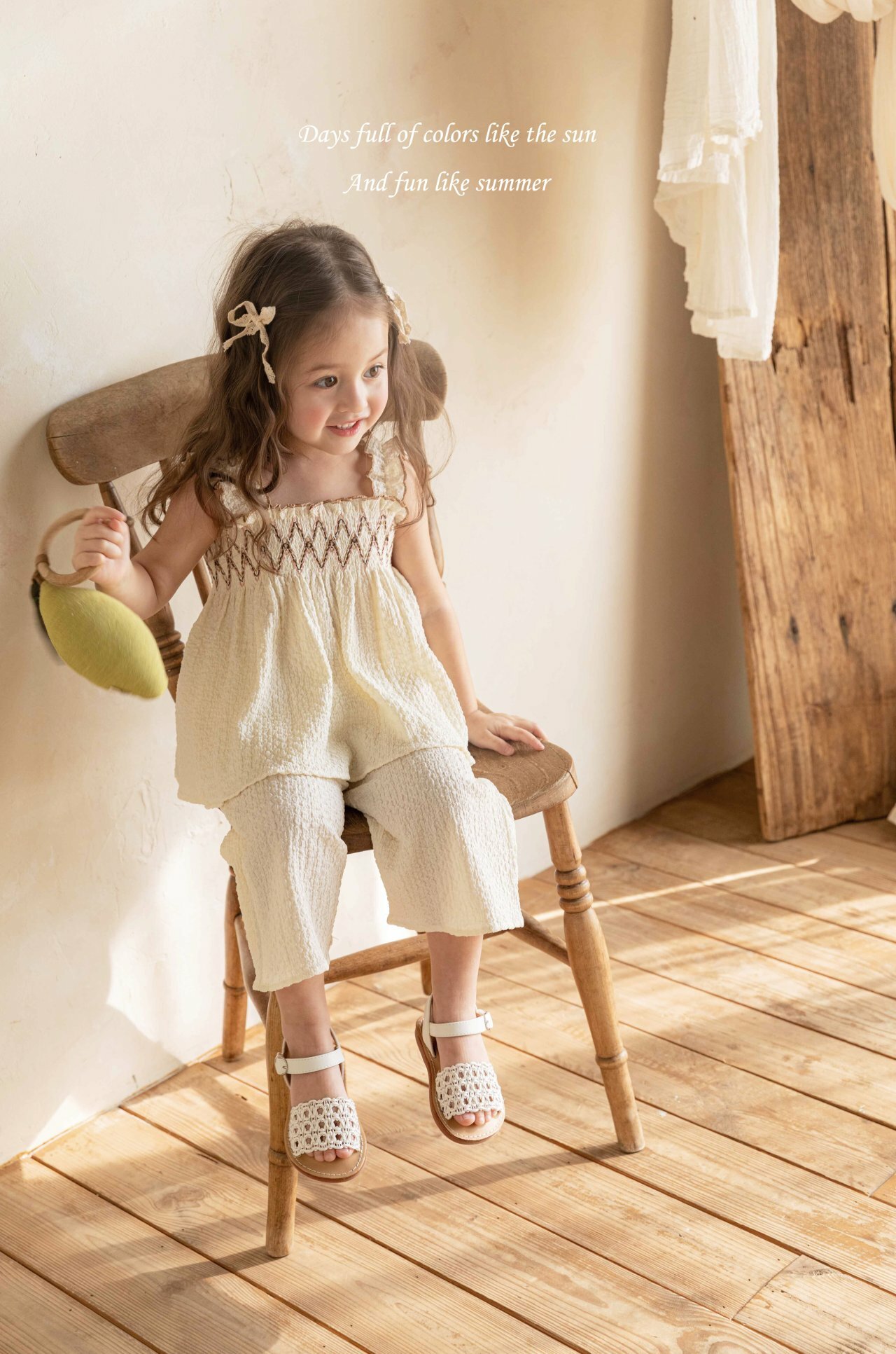 現貨XS(65-75cm)｜奶油刺繡度假套裝SET