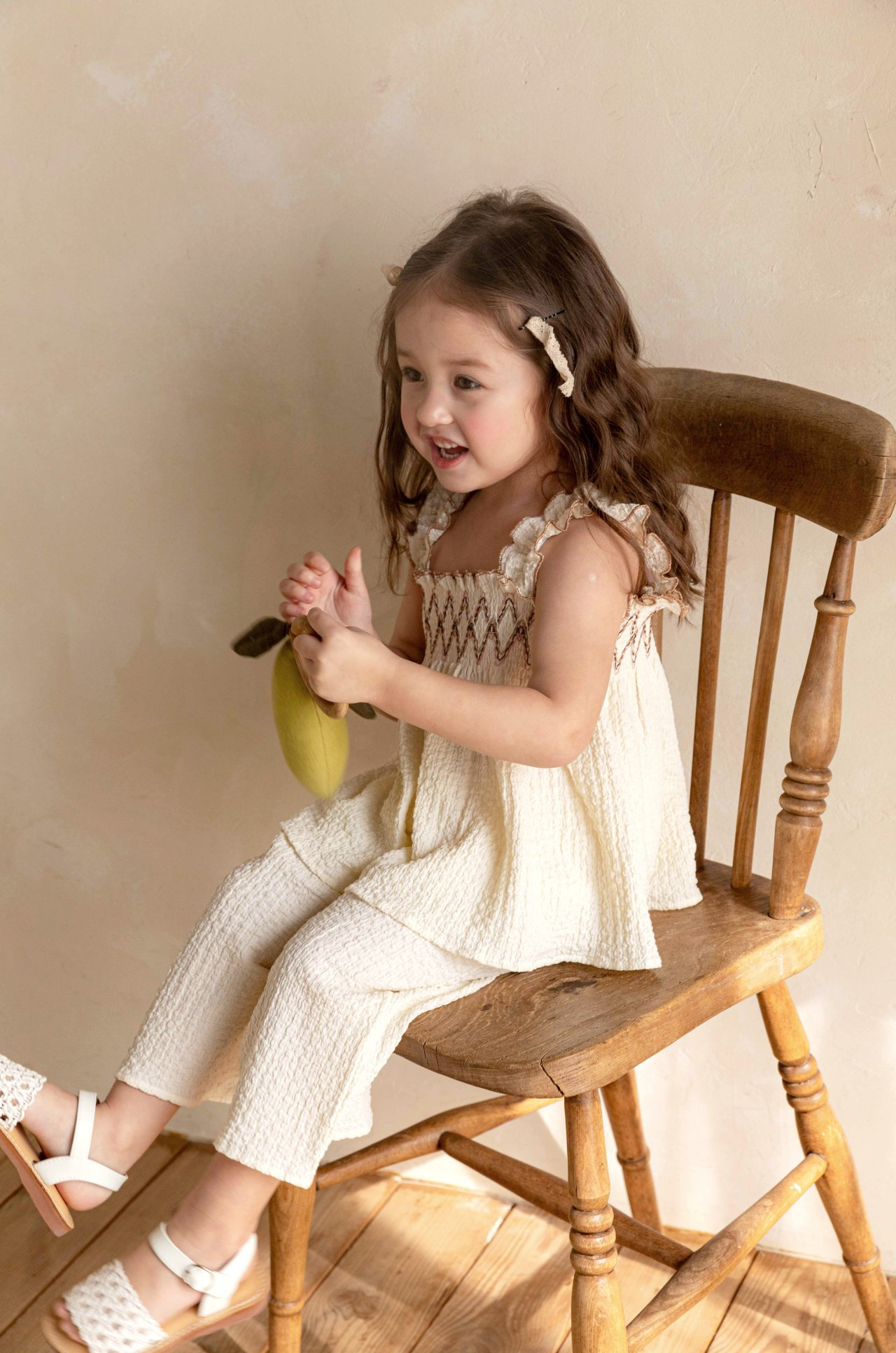 現貨XS(65-75cm)｜奶油刺繡度假套裝SET