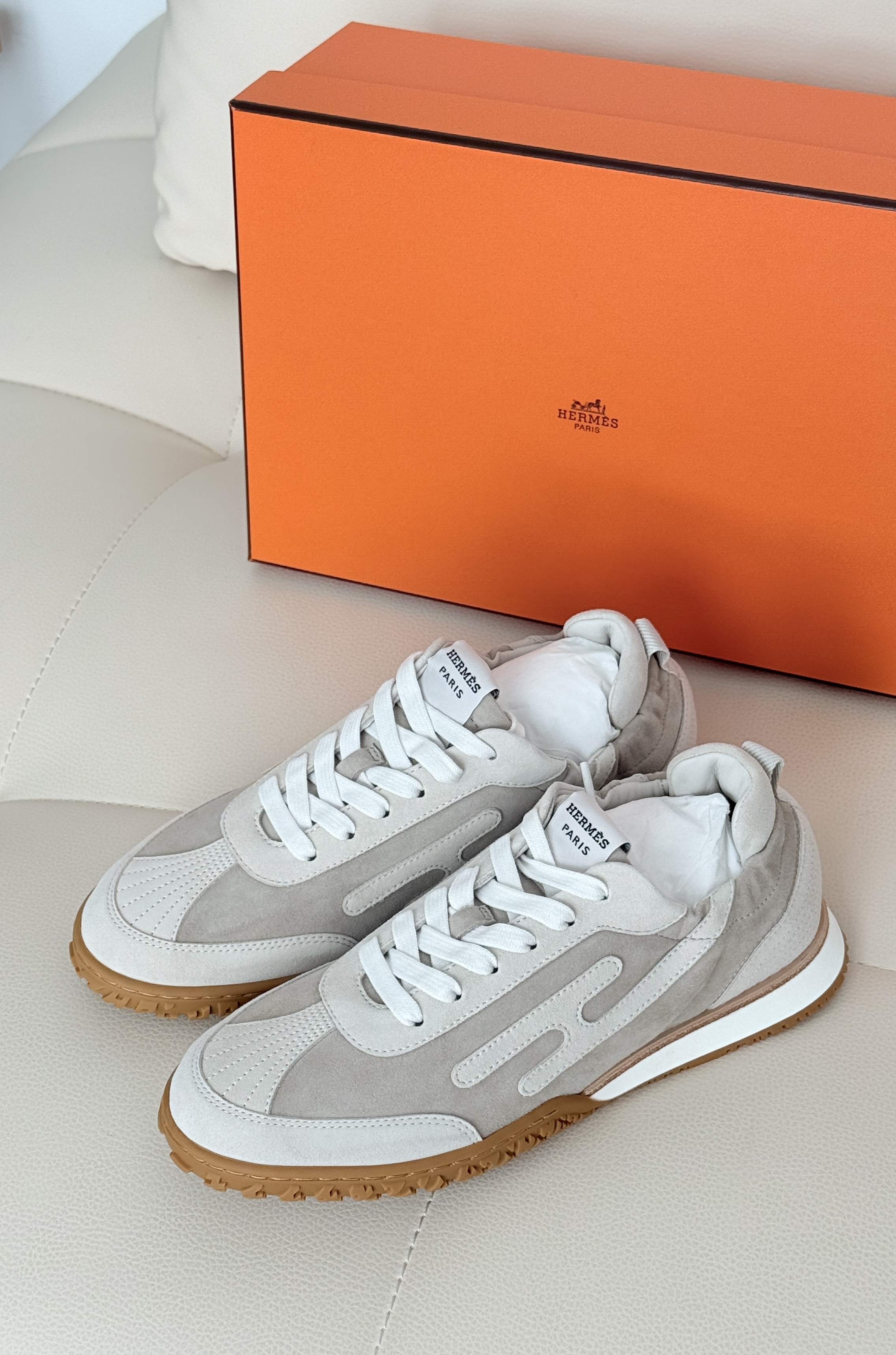 Hermes Shoes jet sneakers beige color