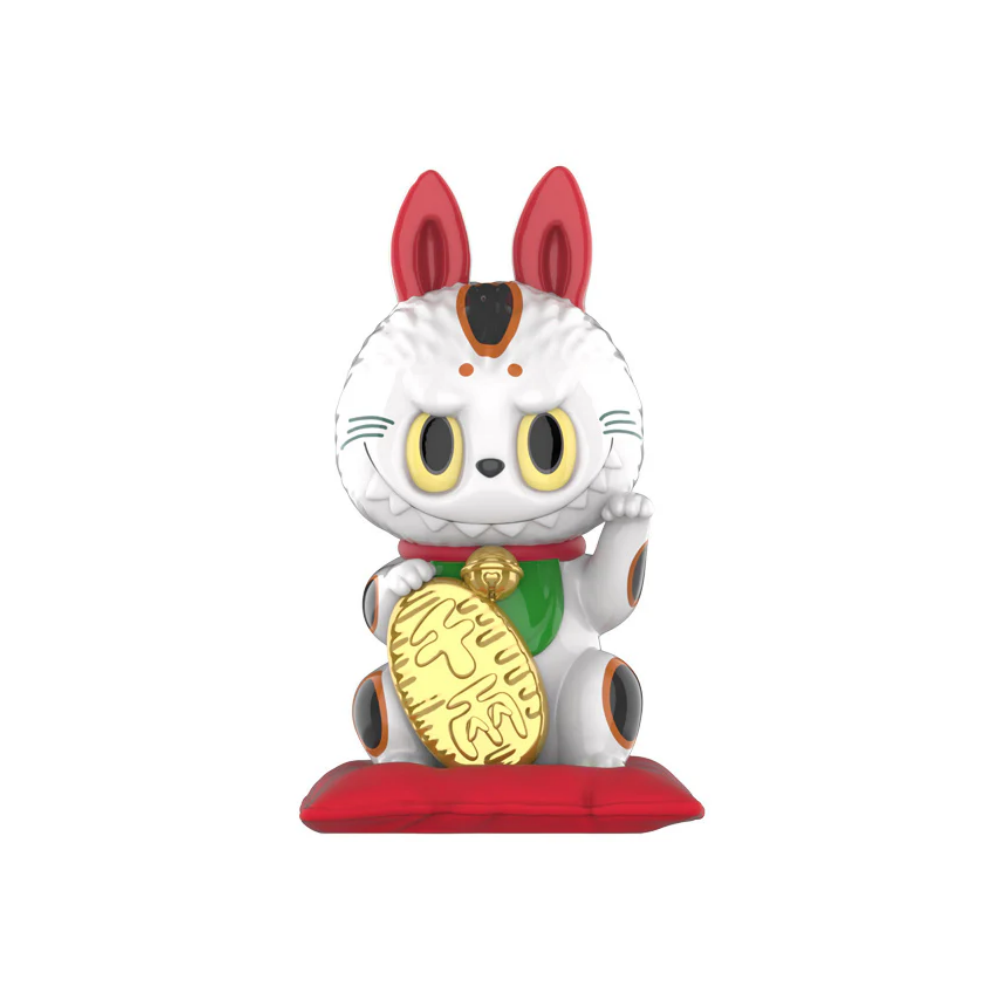 POP MART x How2work MANKEKI LABUBU THE MONSTERS 招き猫 招財貓 搪膠毛絨 吊卡