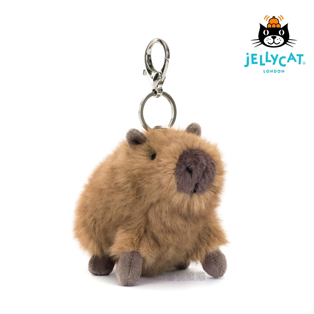 【樂森藥局】JELLYCAT Clyde Capybara Bag Charm 水豚君 吊飾/鑰匙圈、卡皮巴拉