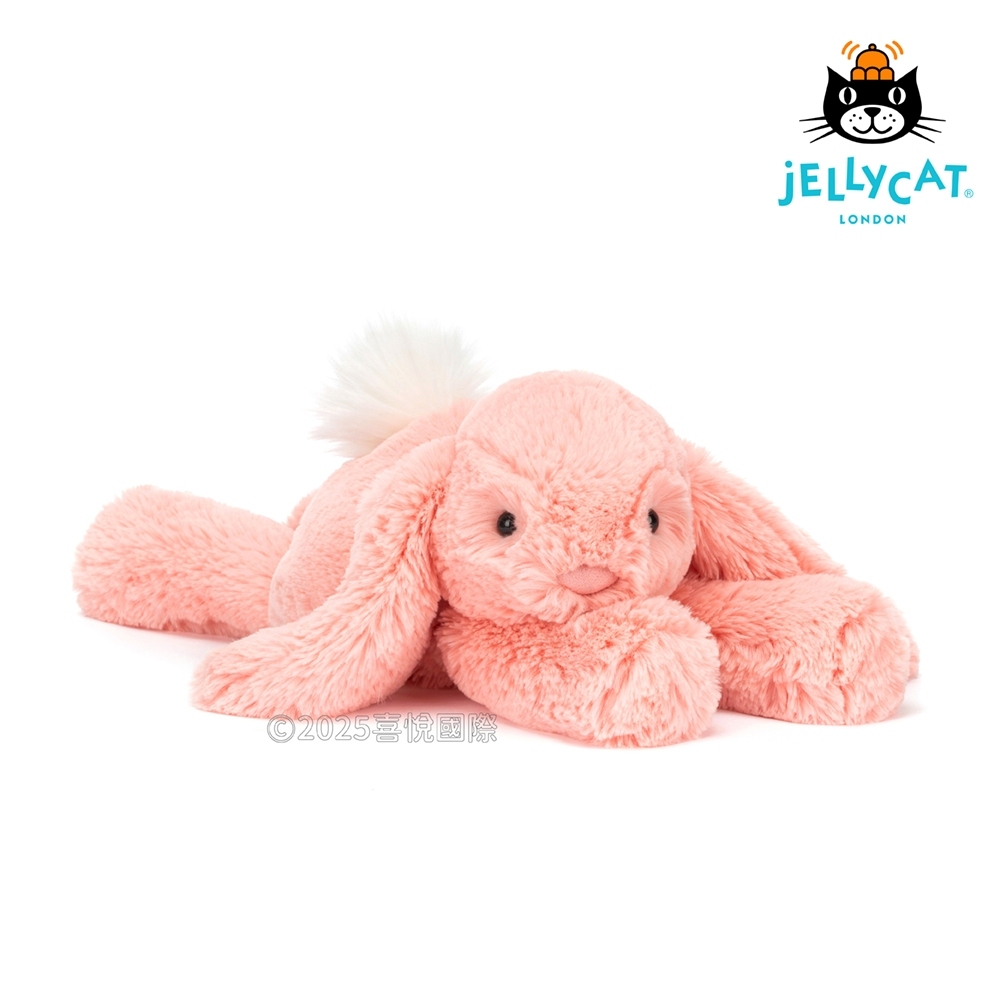 【樂森藥局】JELLYCAT Smudge Apricot Rabbit 趴趴史瑪吉兔兔 (杏桃粉)
