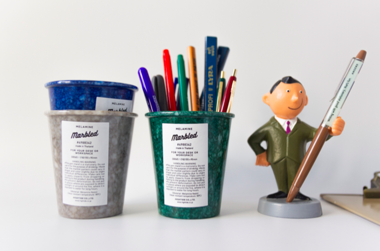 日本 Penco|桌上大理石紋收納 筒杯 DB065