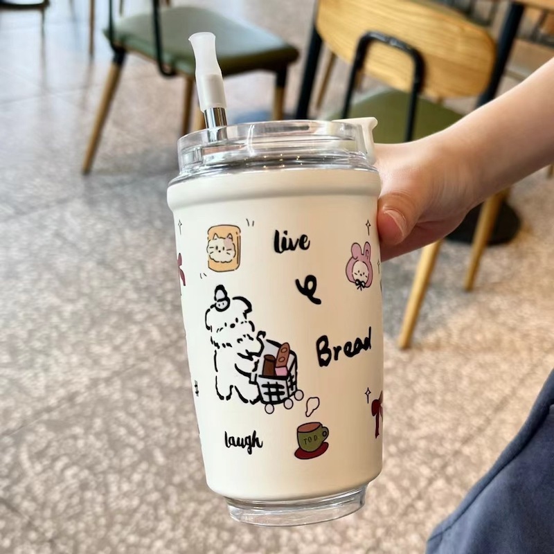 《04077》推車小狗保溫杯/330ml