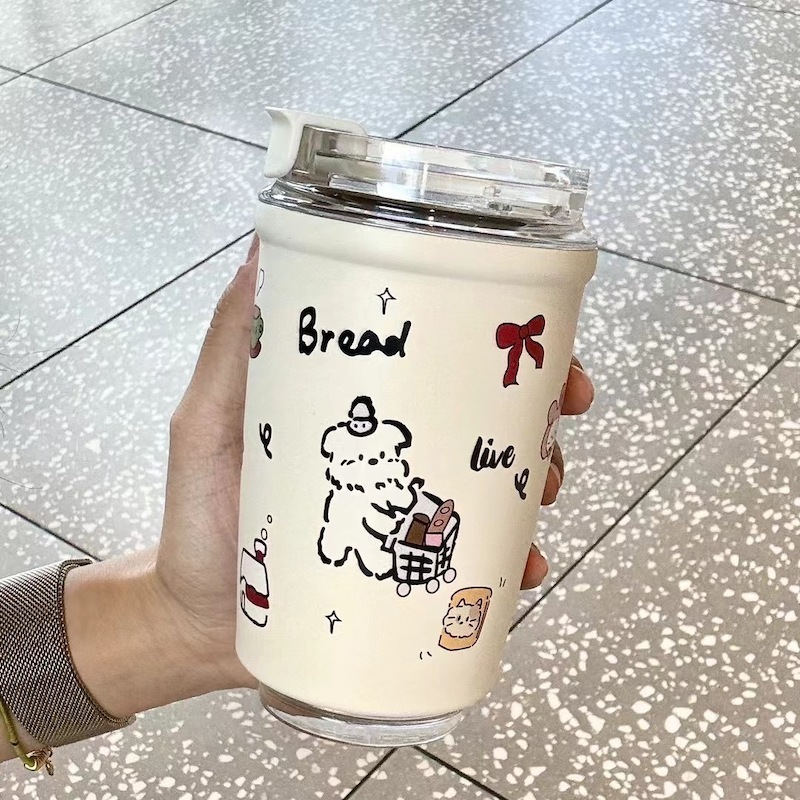 《04077》推車小狗保溫杯/330ml