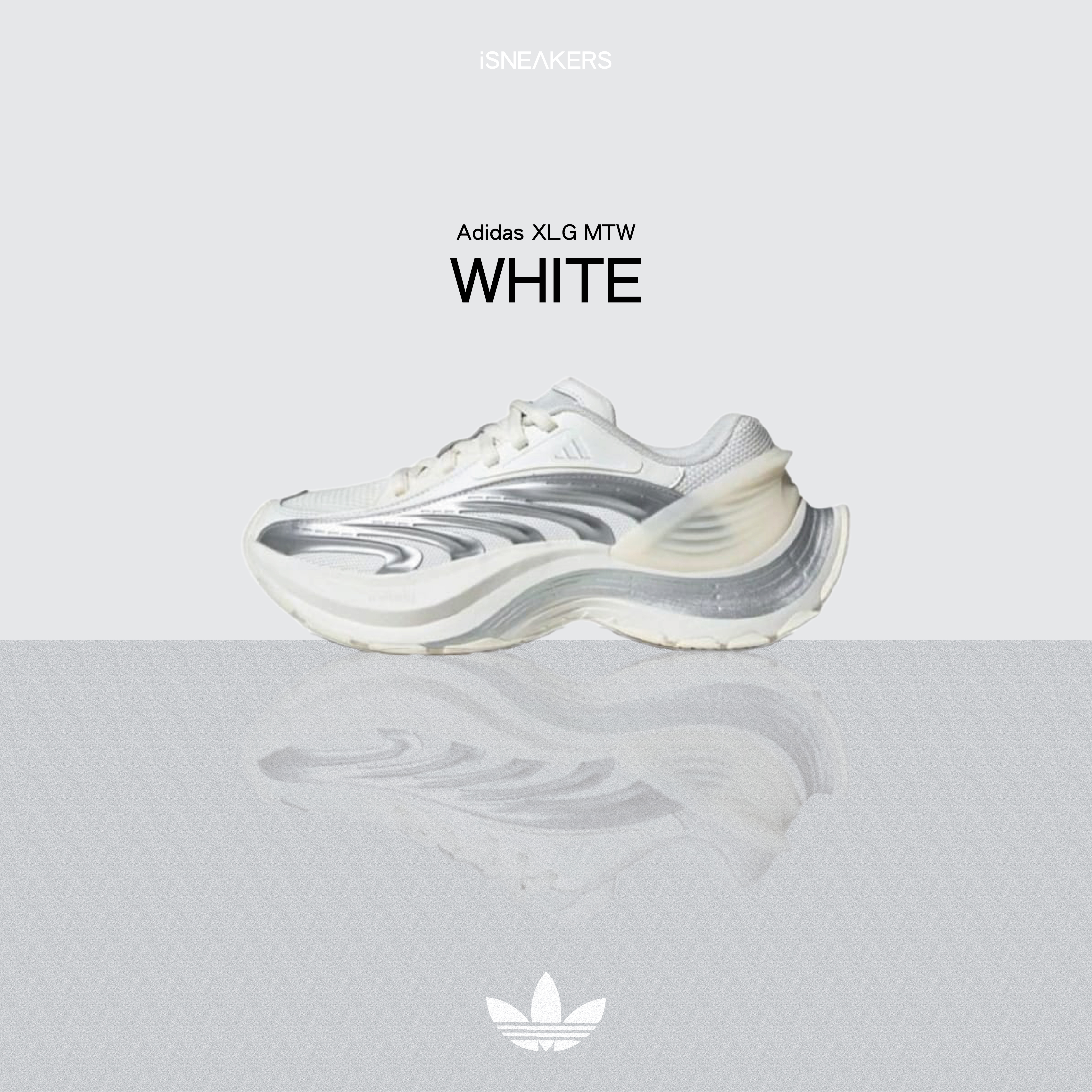 iSNEAKERS｜Adidas XLG MTW "White Grey" 灰銀 JR6390
