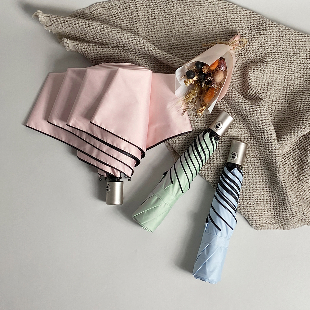 羽量自動傘 玫瑰金絕美手把 文青百搭,無印風格日系設計!