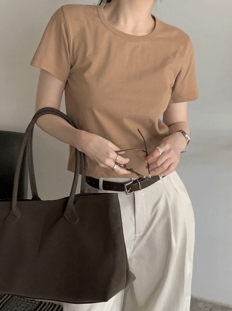 預訂｜SLOWAND #SLOWMADE 超挺身！極厚身基本短袖上衣 (7 Color)