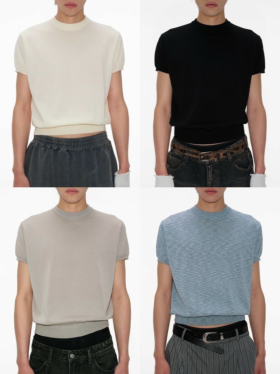 JCA 冰絲修身 涼爽 小領口 螺旋下擺 #短袖