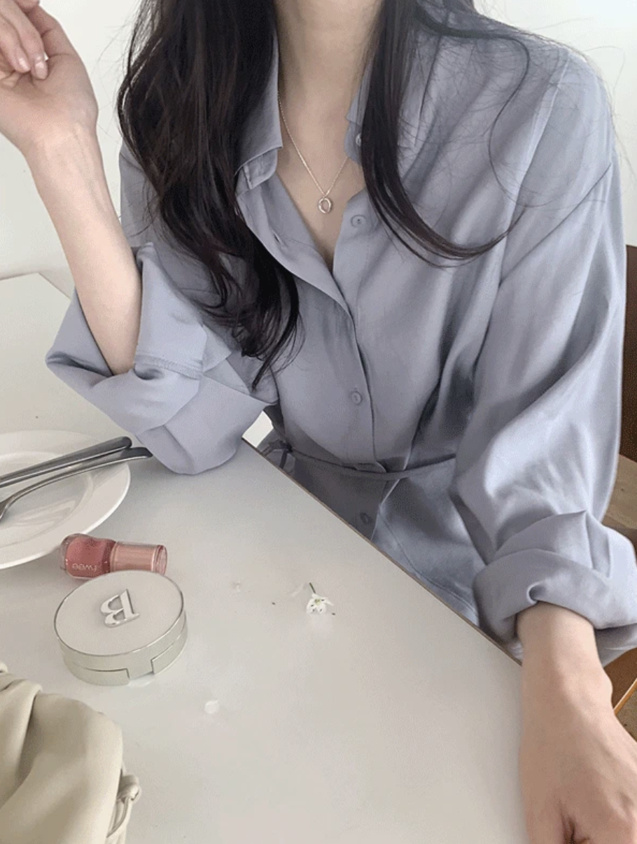 預訂｜SLOWAND #SLOWMADE 輕柔綁帶感恤衫上衣 (3 Color)