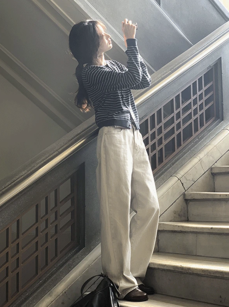 預訂｜SLOWAND #SLOWMADE 染感牛津布質感牛仔褲 (2 Color)