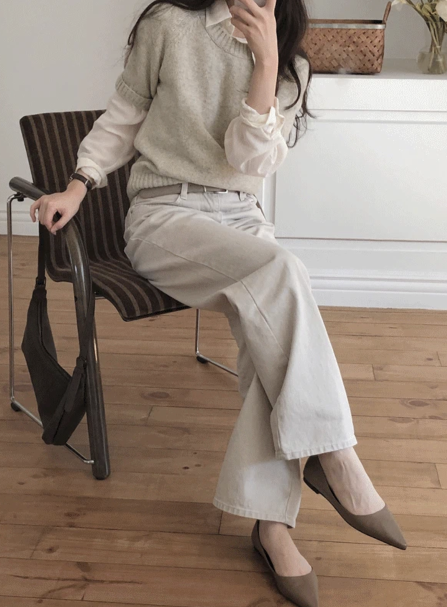 預訂｜SLOWAND #SLOWMADE 染感牛津布質感牛仔褲 (2 Color)