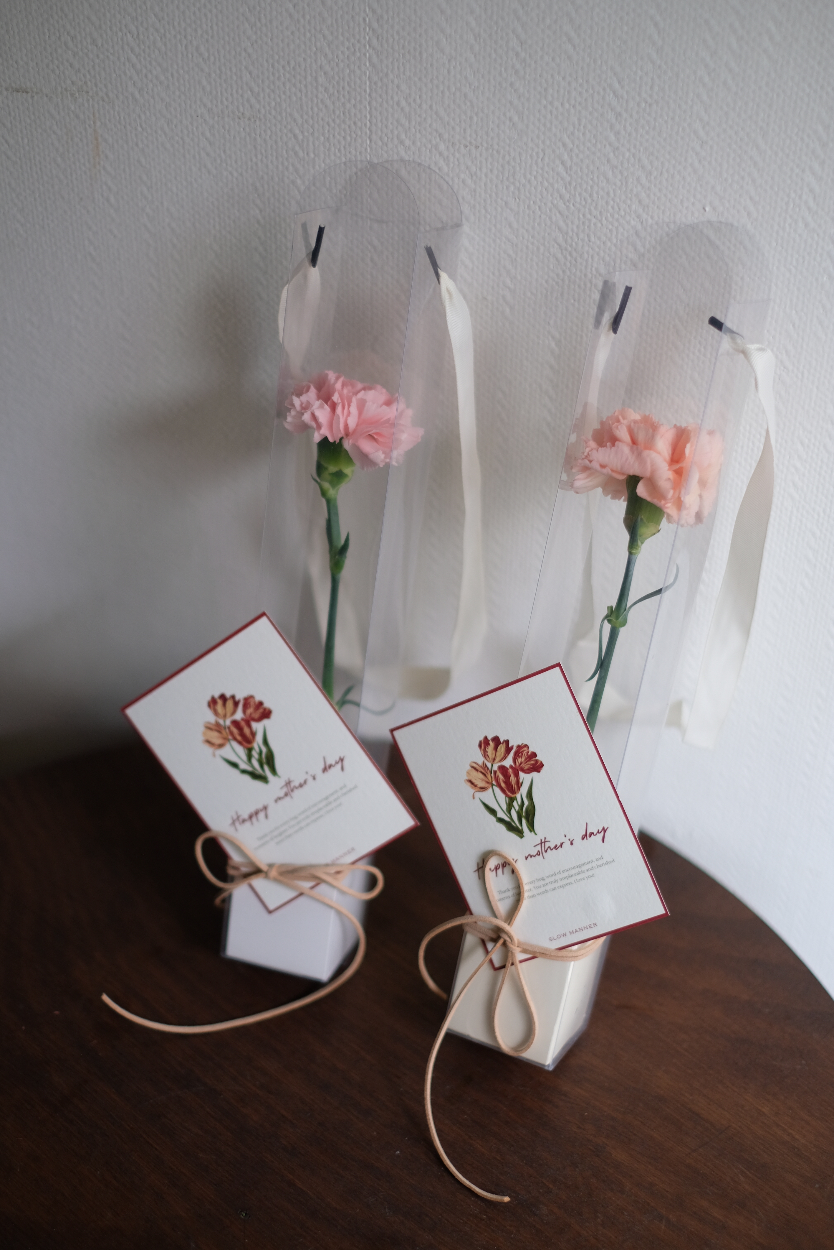 慢式自然色康乃馨｜單朵花盒
