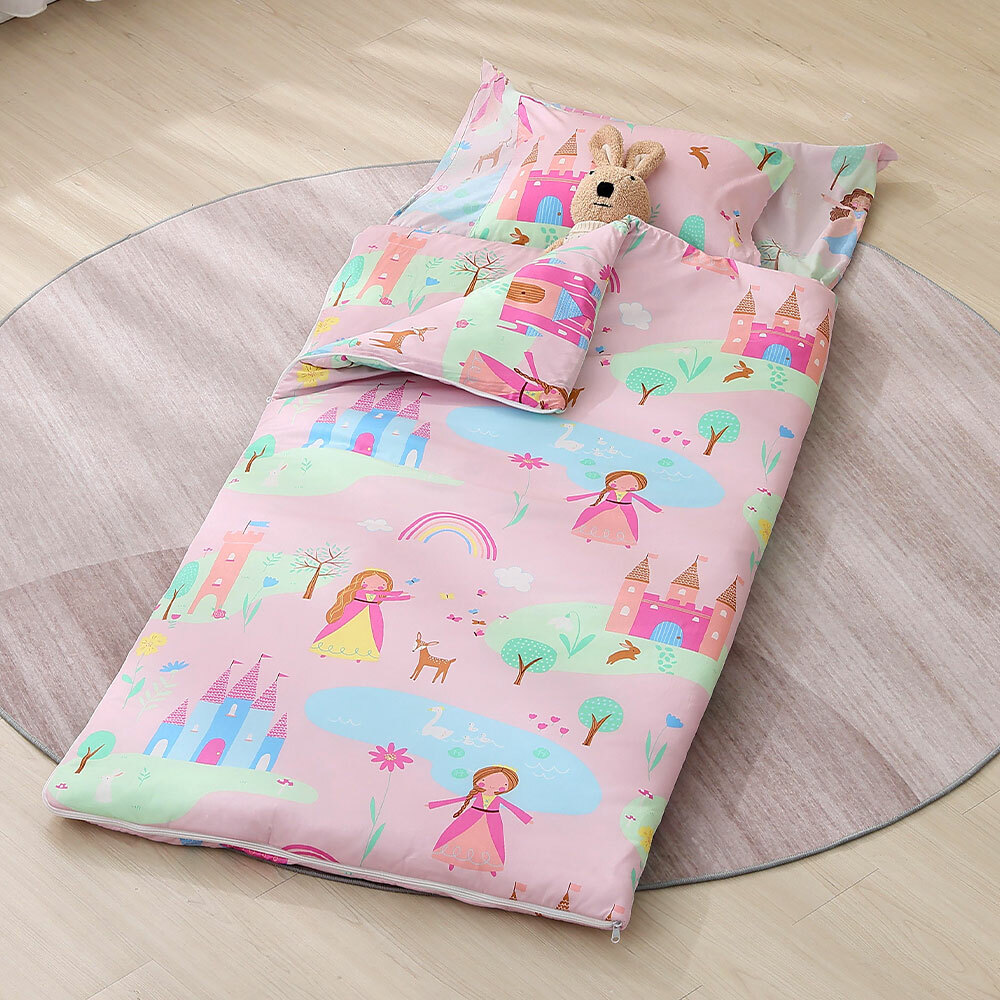 兒童抗菌防蹣 可機洗睡袋｜2391 莉雅公主